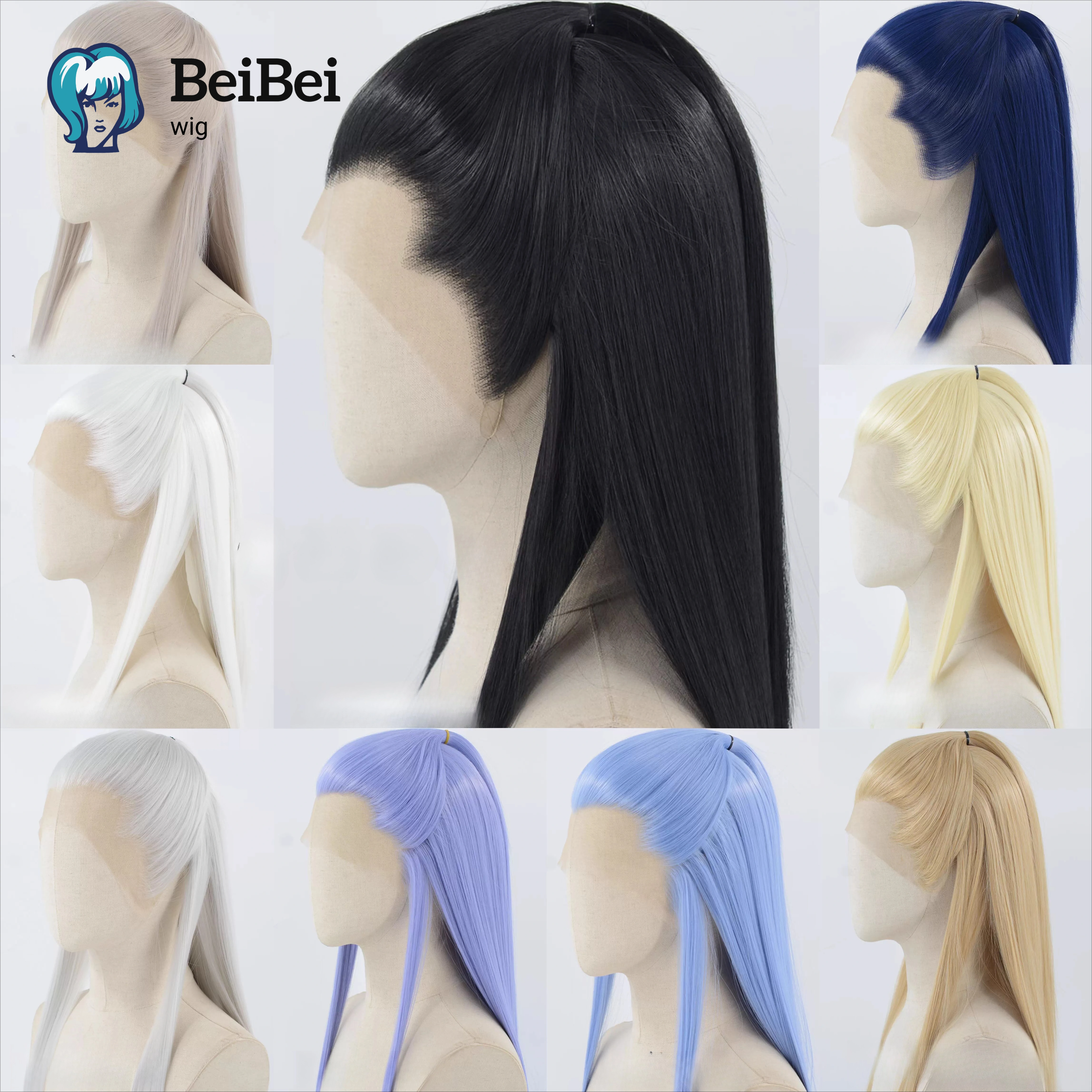 Perruque Lace Wig synthétique 13*4 pour Cosplay