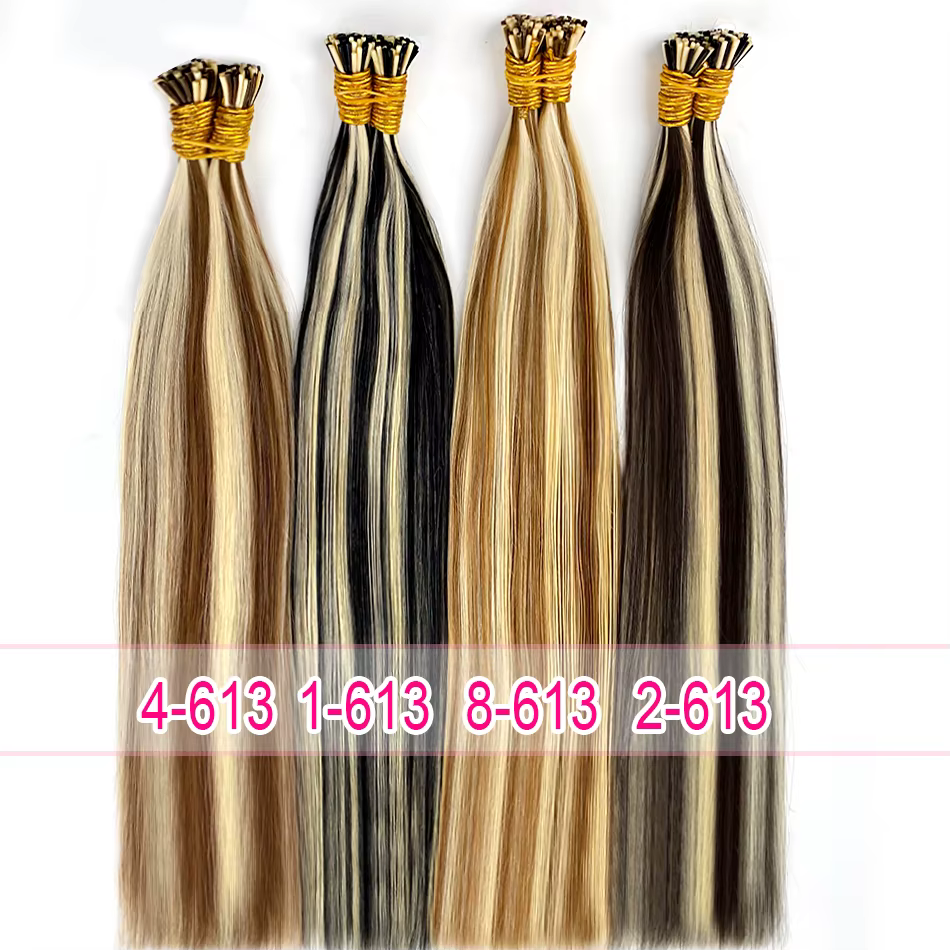 Extensions de cheveux I-Tip en kératine vierge naturelle