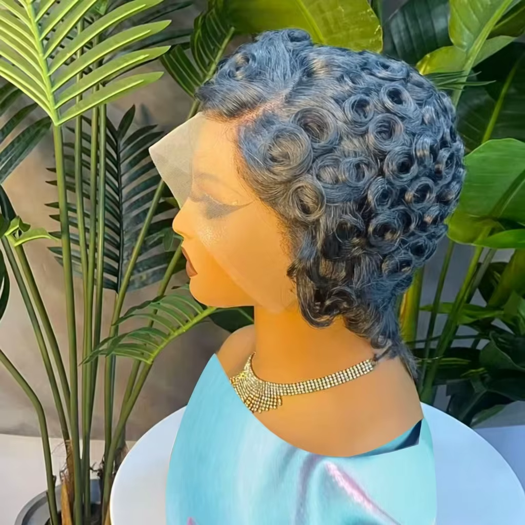 Perruque Lace Front Wig naturelle bouclée