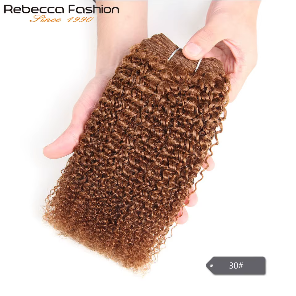Offre Spéciale : Lots de Tissages de Cheveux Humains Péruviens Bouclés Afro Kinky Wave Rebecca # 1B # 2 # 4 extensions
