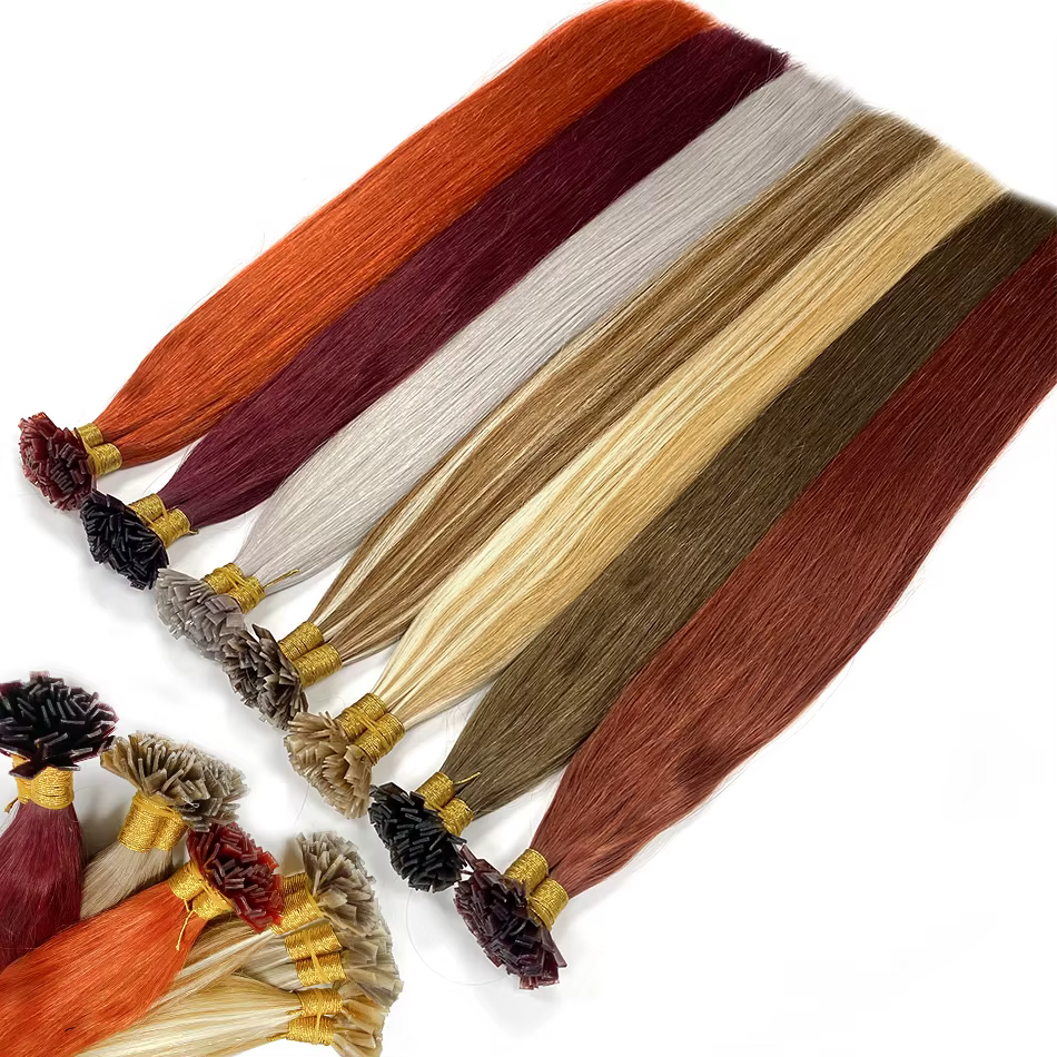 Ugeat Extensions de cheveux à pointe plate