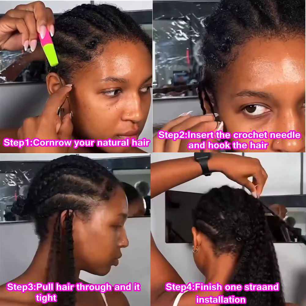 Extensions de cheveux humains bouclés style birman, pré-bouclées, pour femmes noires, cheveux sans nœuds pré-séparés pour tressage