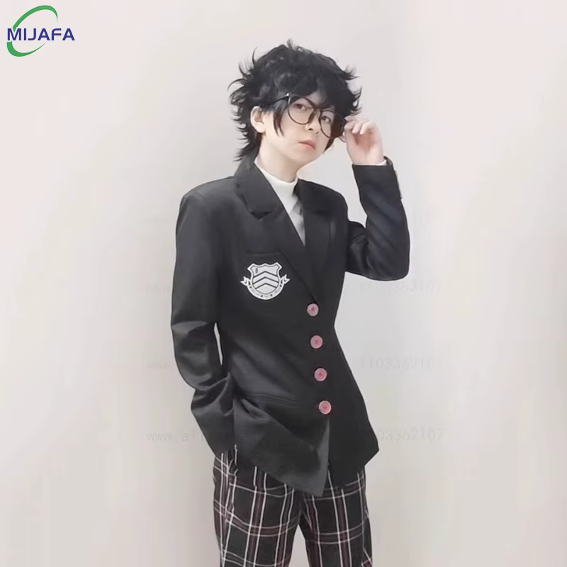 Haute qualité jeu P5 Amamiya Ren Cosplay perruque Kurusu Akira