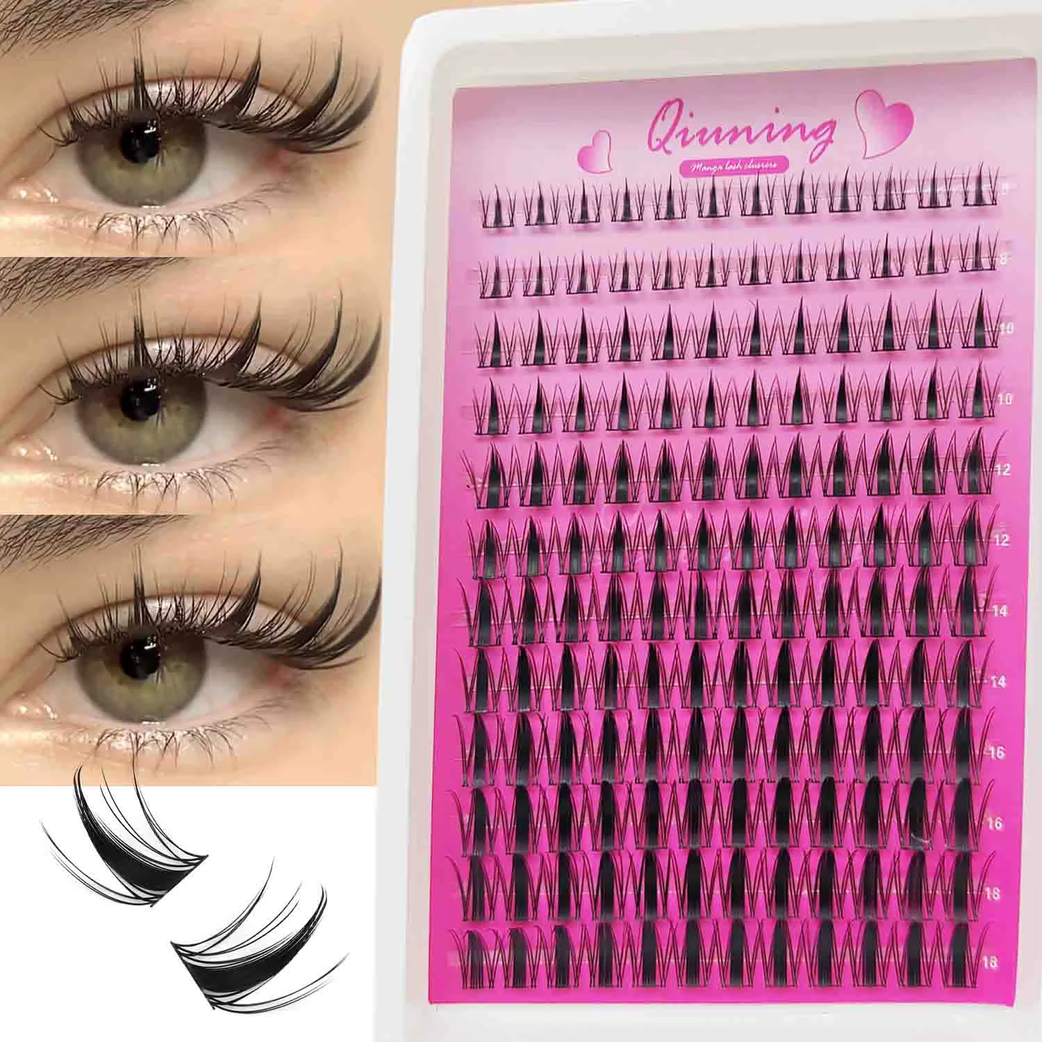 Kit de Cils en Grappes QIUNING Manga