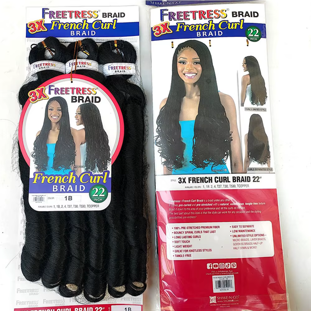 Extensions de cheveux synthétiques ondulés français
