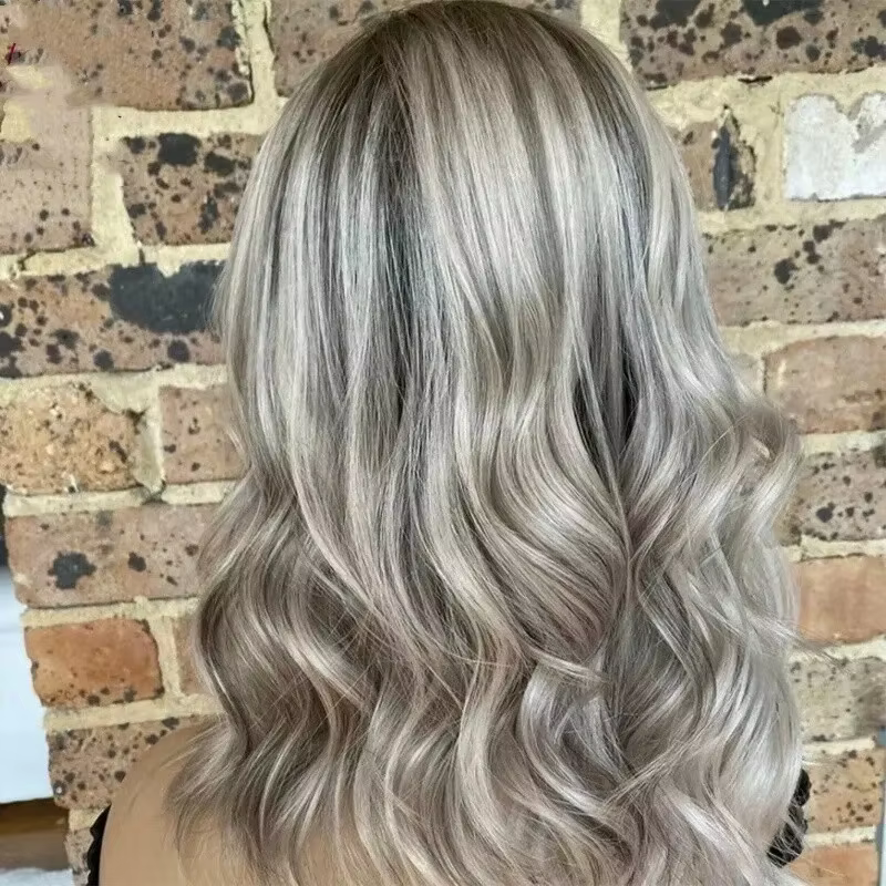 Perruque Lace Front Wig synthétique HD ombrée