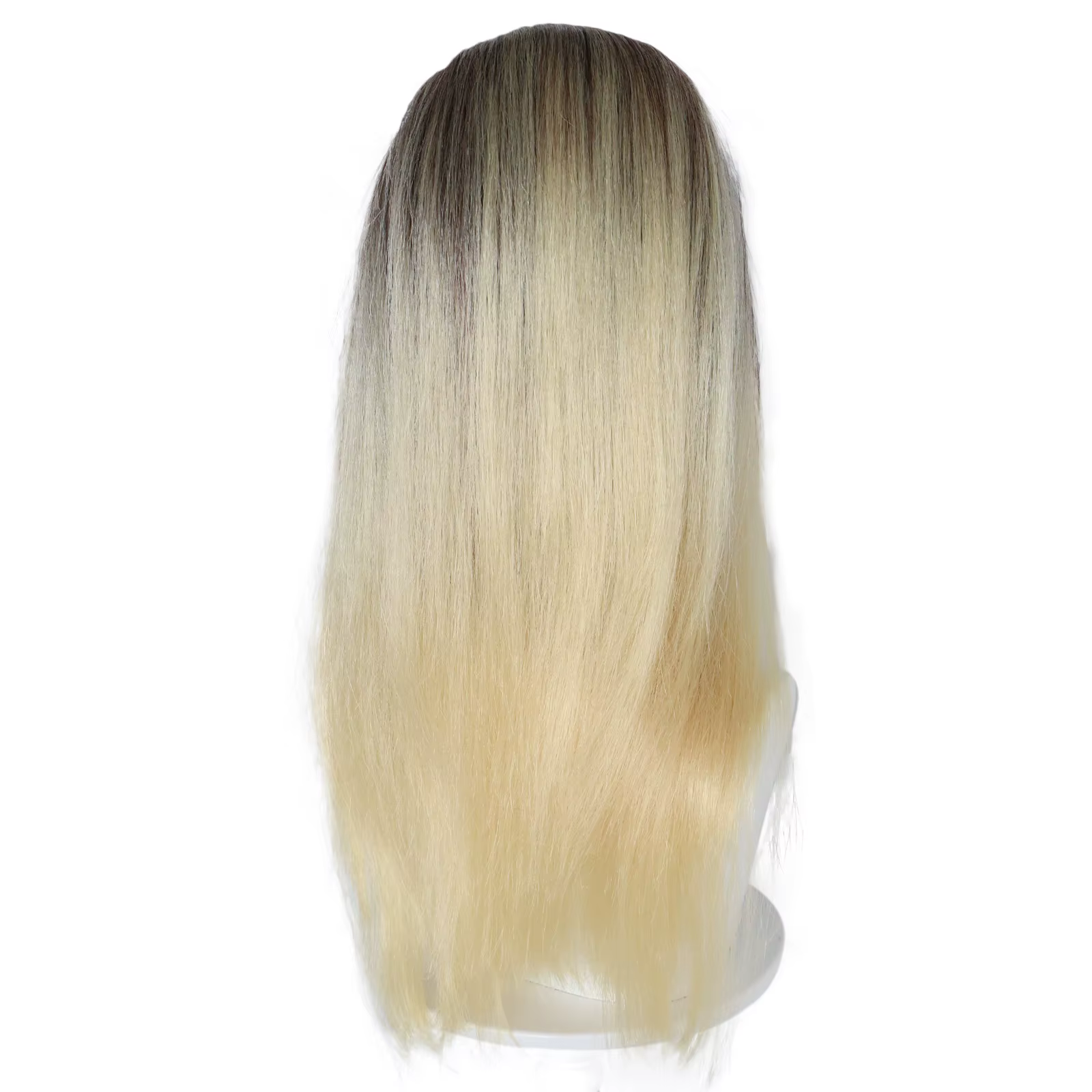 Perruque longue et droite ombrée brun-blond