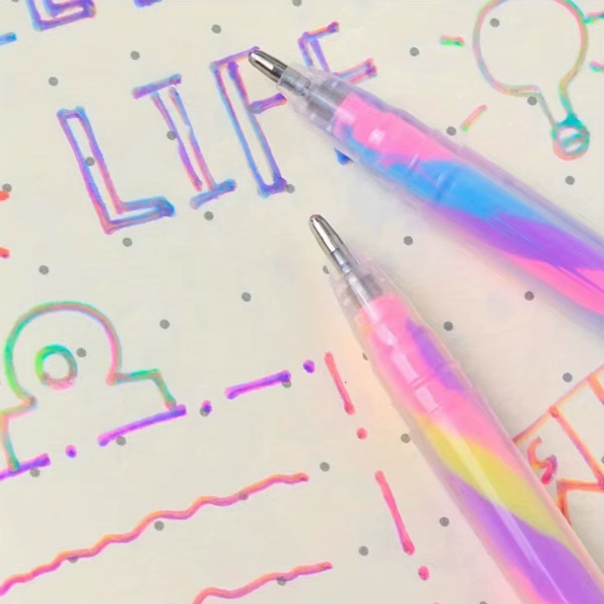 Ensemble de stylos surligneurs en Gel à paillettes, 6 pièces, couleurs vives de 1.2mm, écriture fluide, parfait pour les journaux, l'artisanat de bricolage, les cartes de vœux,