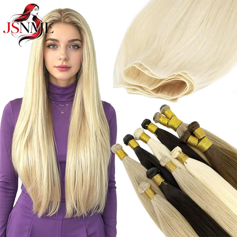 JSNME Genius Extensions de trame 100% trames de cheveux vraiment humains paquets coudre dans