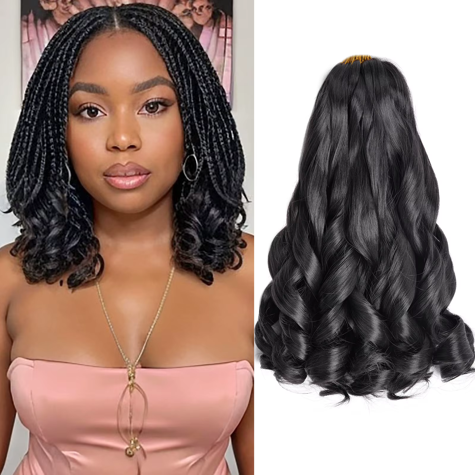 Boucles françaises tressage Hair14 pouces