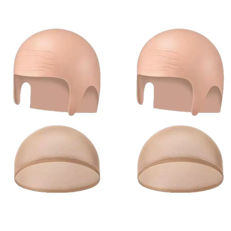 1 Ensemble de Bonnets Chauves en Latex et Nylon