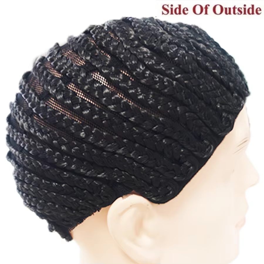 Bonnet de perruque tressé en cheveux au crochet
