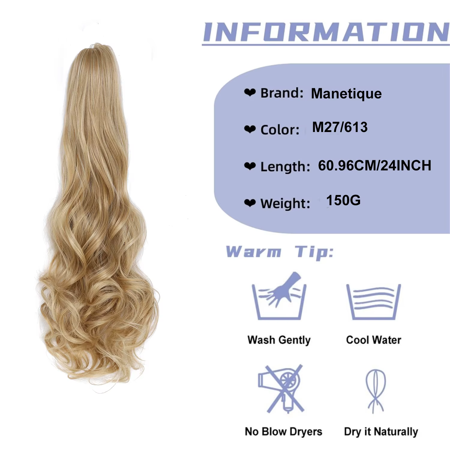 Extensions de queue de cheval longues et bouclées, pince à griffes ondulées, faux cheveux de queue de cheval pour femmes, faux queue de cheval synthétique naturelle