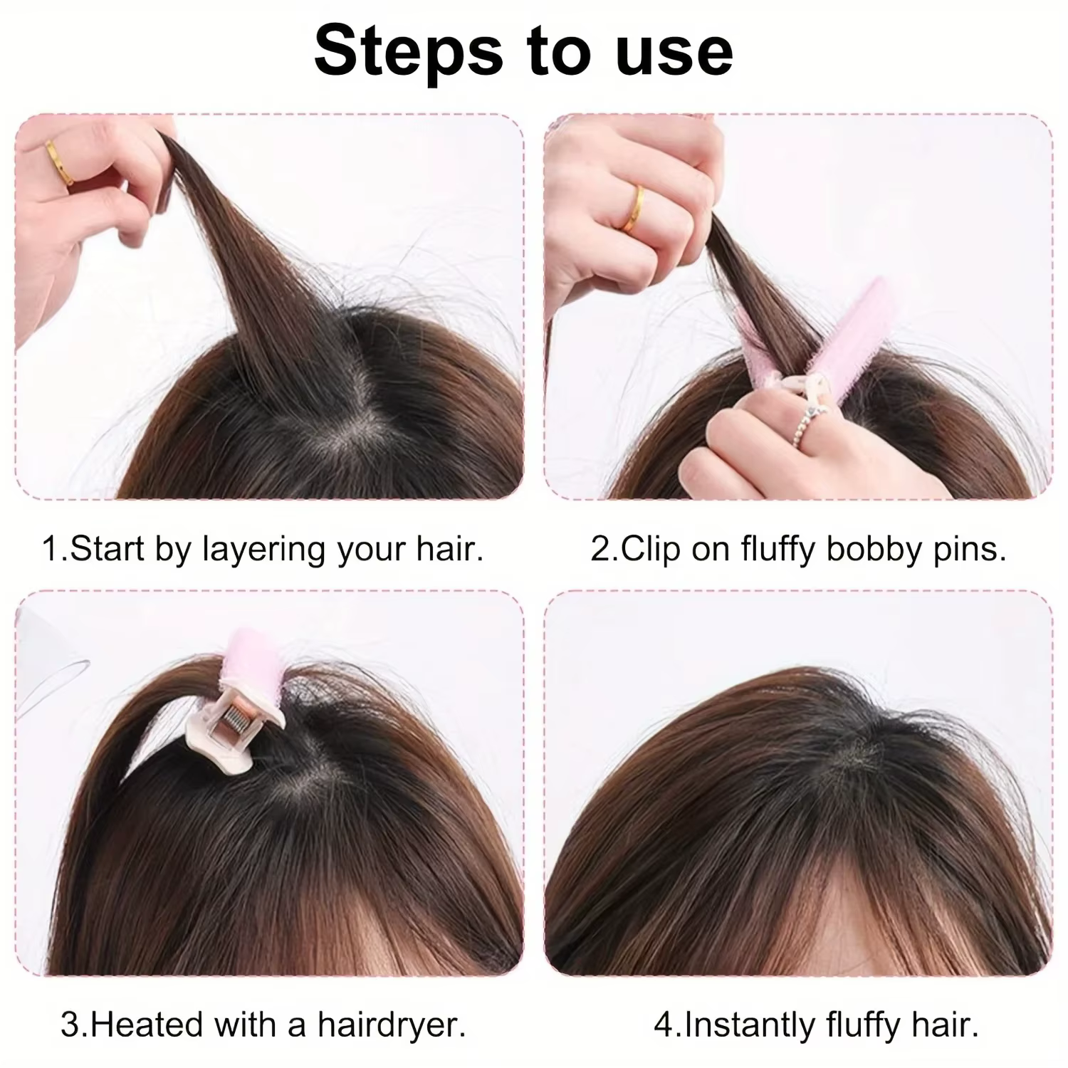 4 pinces à cheveux rondes élégantes