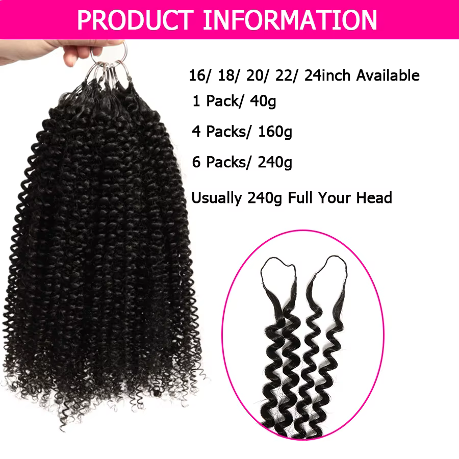 Extension de cheveux humains au Crochet