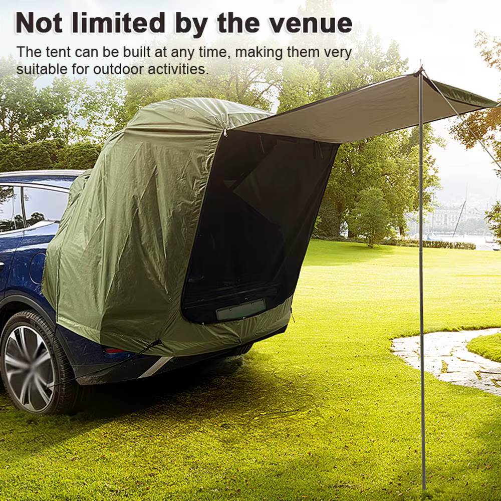 Tente arrière de voiture extérieure avec CAN Amendements, tente de pique-nique de camping, extension arrière de voiture, phare