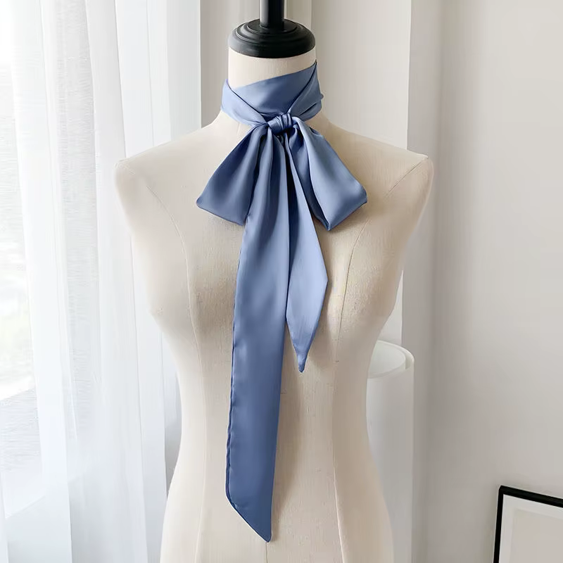 Foulard étroit en Satin de soie 5x200cm
