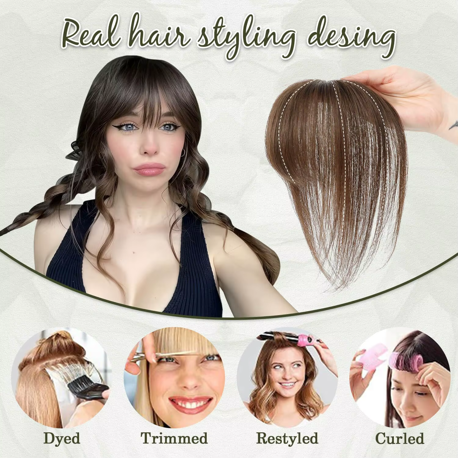 Extensions de cheveux blondes ombrées brun-blond de 10 pouces
