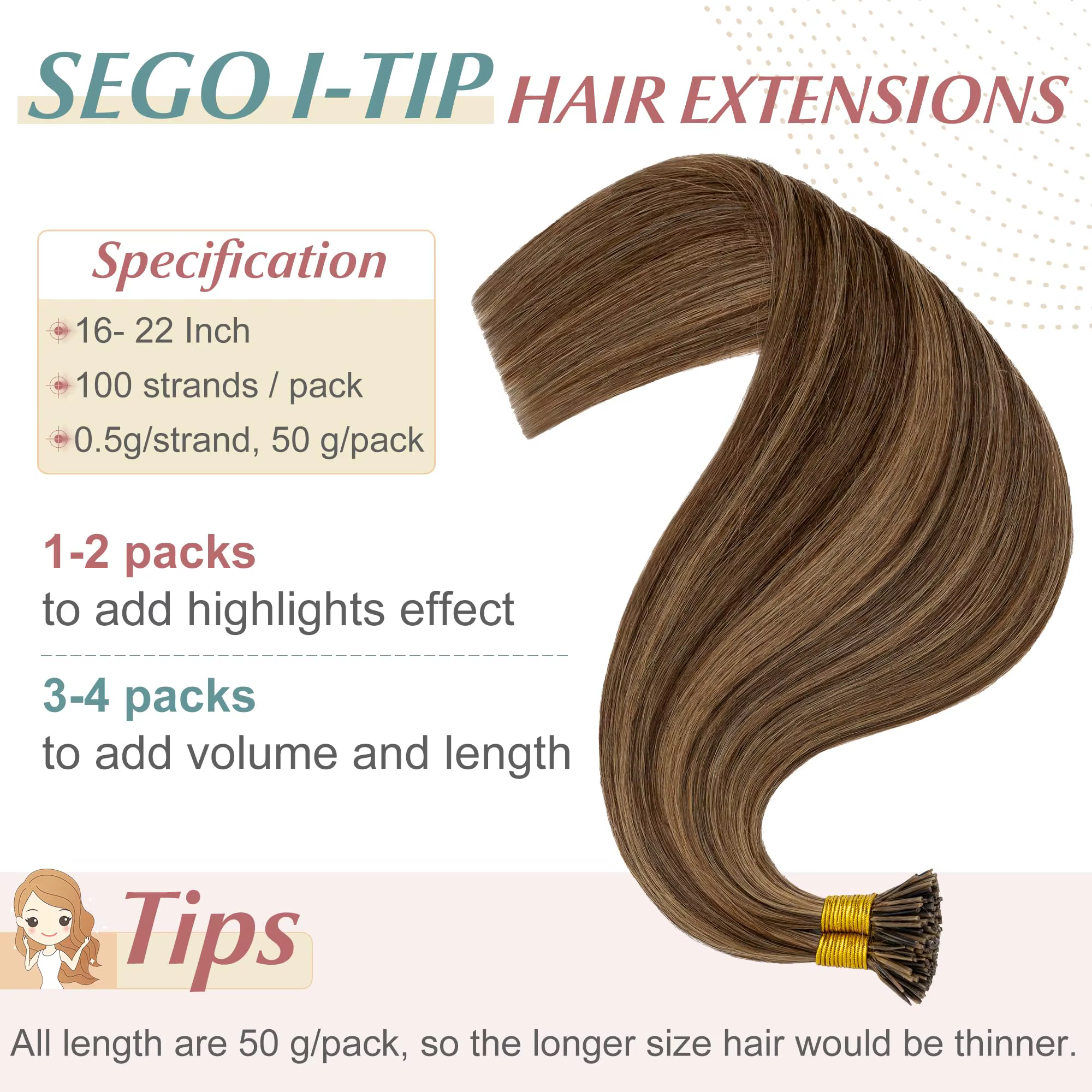 Extensions de cheveux Nano Ring 100% cheveux humains