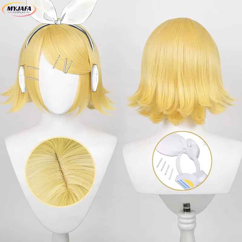 Perruque de Cosplay Rin Len de haute qualité