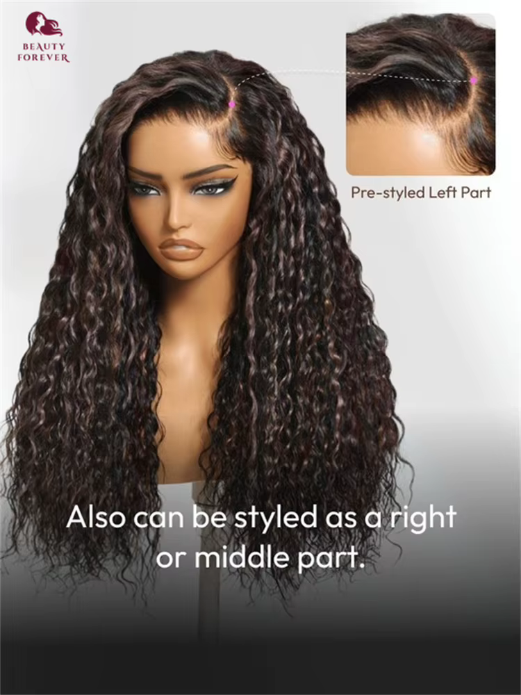 Perruque en cheveux humains Beauty Forever Bye Bye Slip Golden Brown sans colle 7x5 avec dentelle pré-coupée