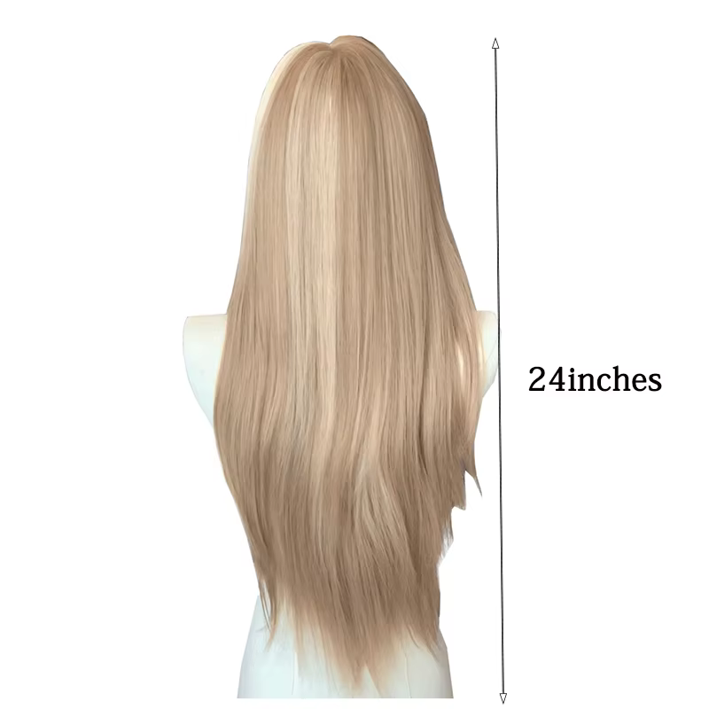 Perruque Lace Front Wig synthétique lisse de 24 pouces