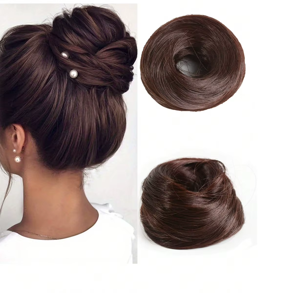 Perruque Updo synthétique facile à porter