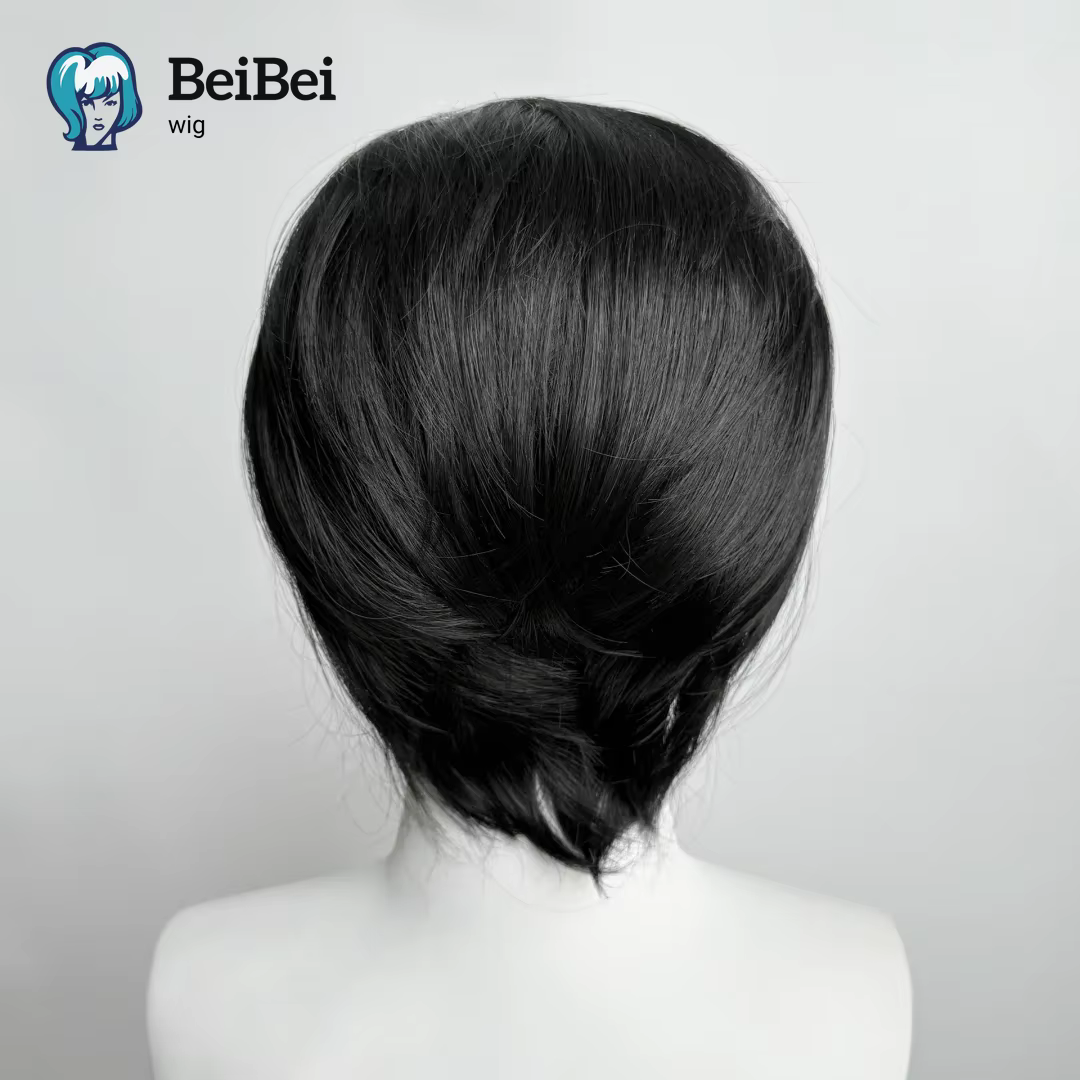 Perruque Lace Front Wig synthétique courte noire