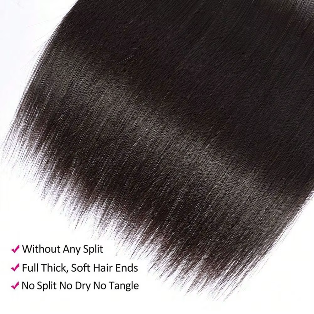 Cheveux humains 36 40 pouces os droit