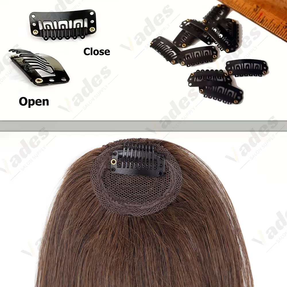 VADES Franges à clipser en cheveux naturels