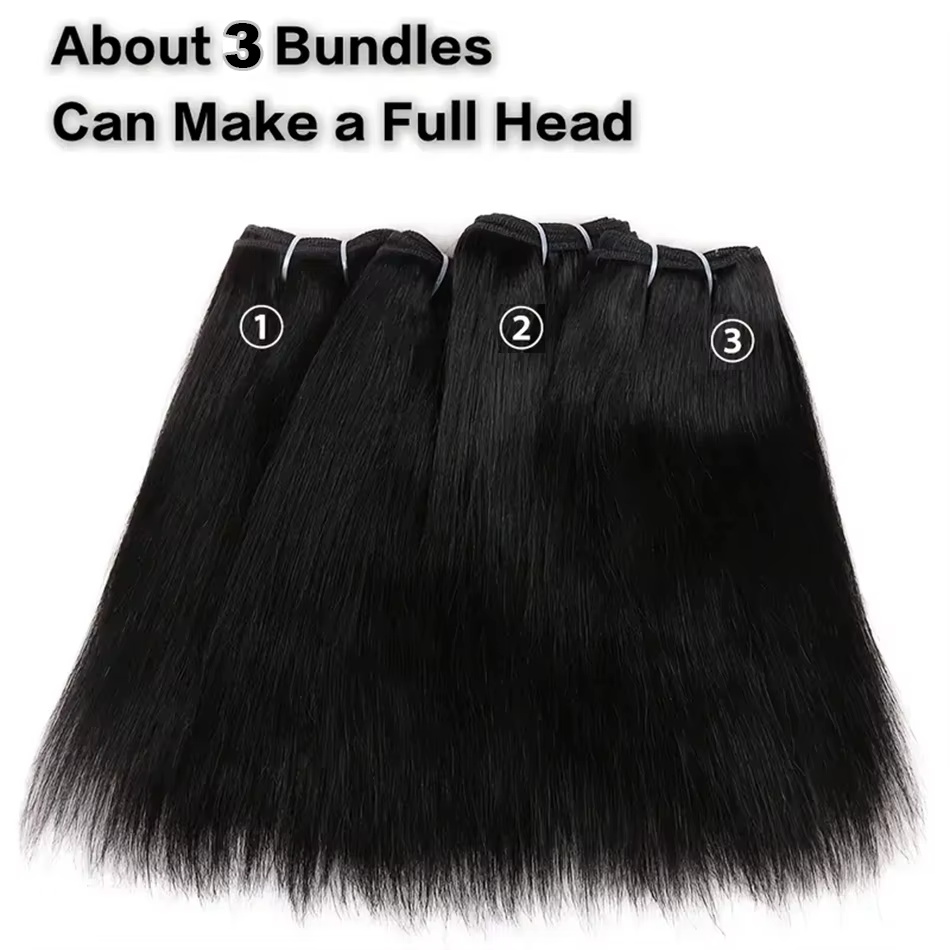 Bundles de cheveux humains courts droits brésiliens Sophia