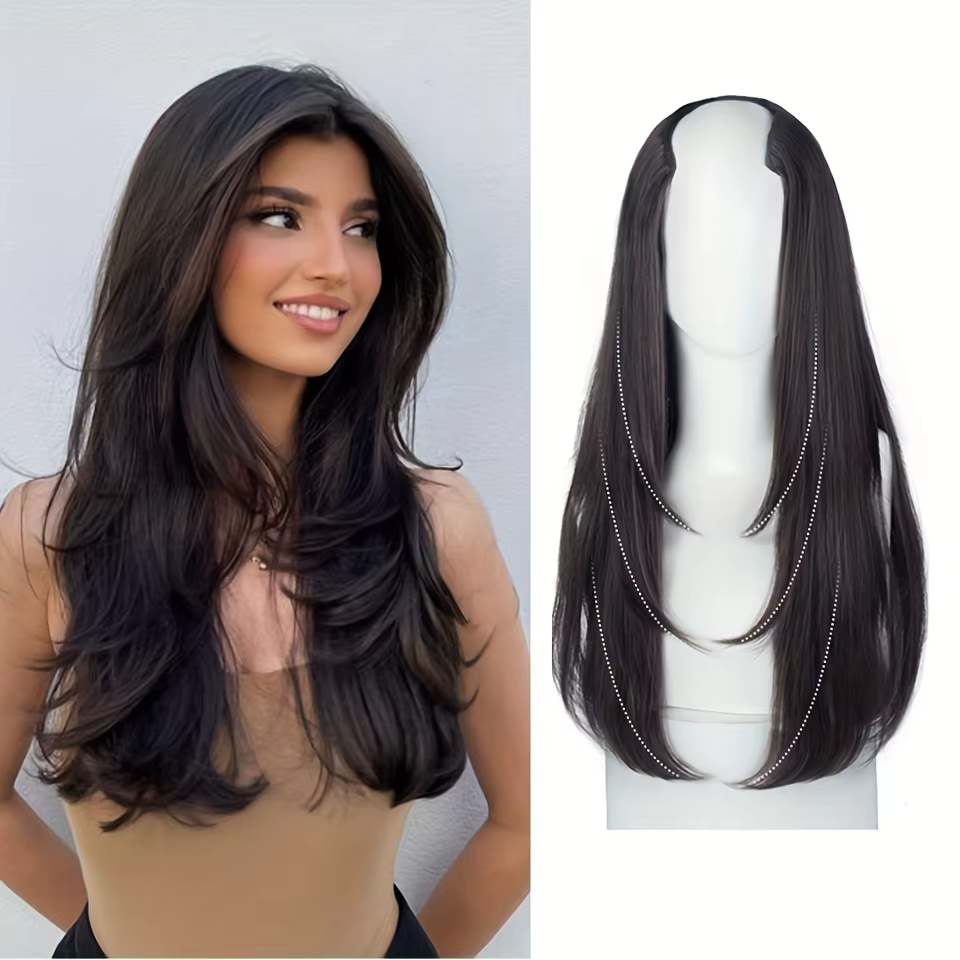 Extensions capillaires synthétiques longues et lisses