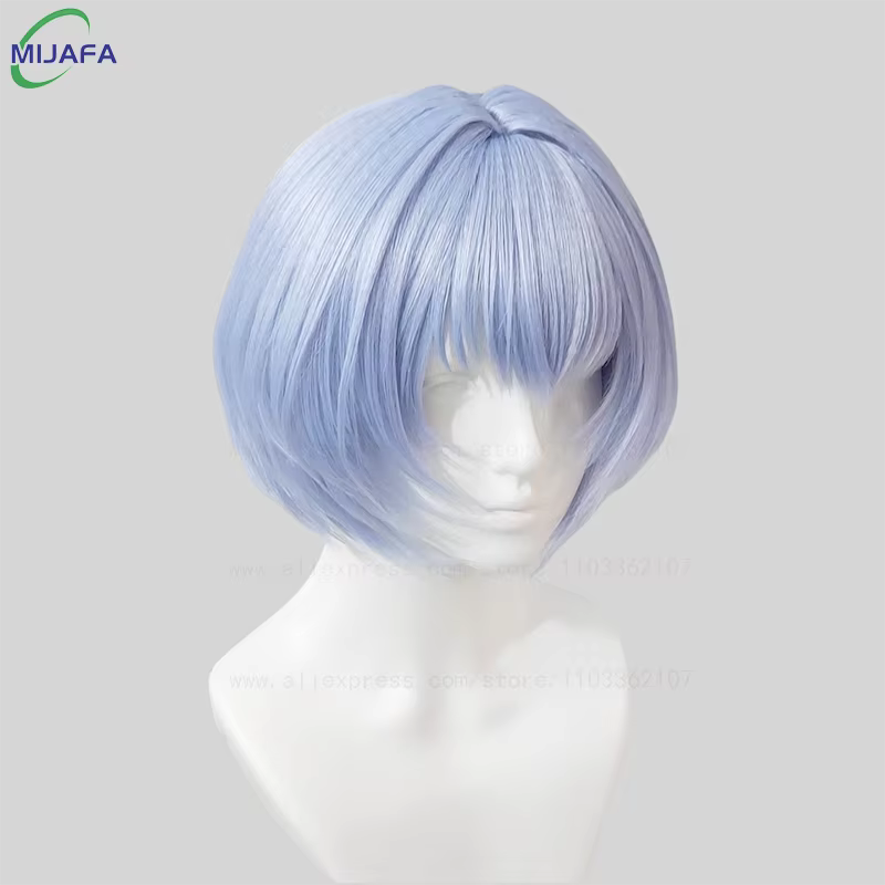 Perruque de Cosplay Ayanami Rei de haute qualité