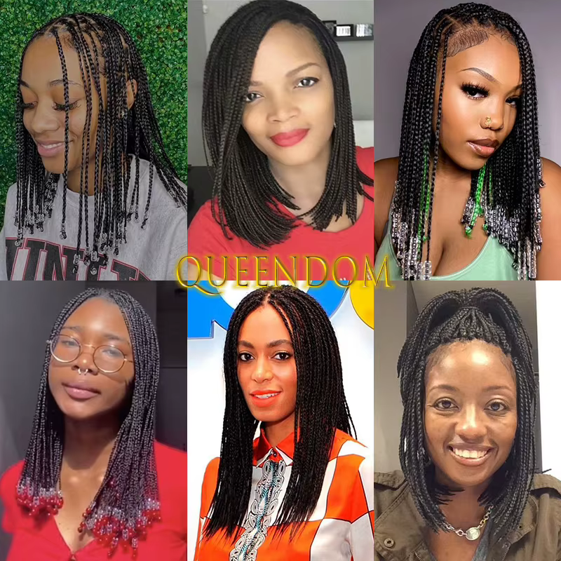 Perruque Dreadlock synthétique de 12 pouces pour femmes noires
