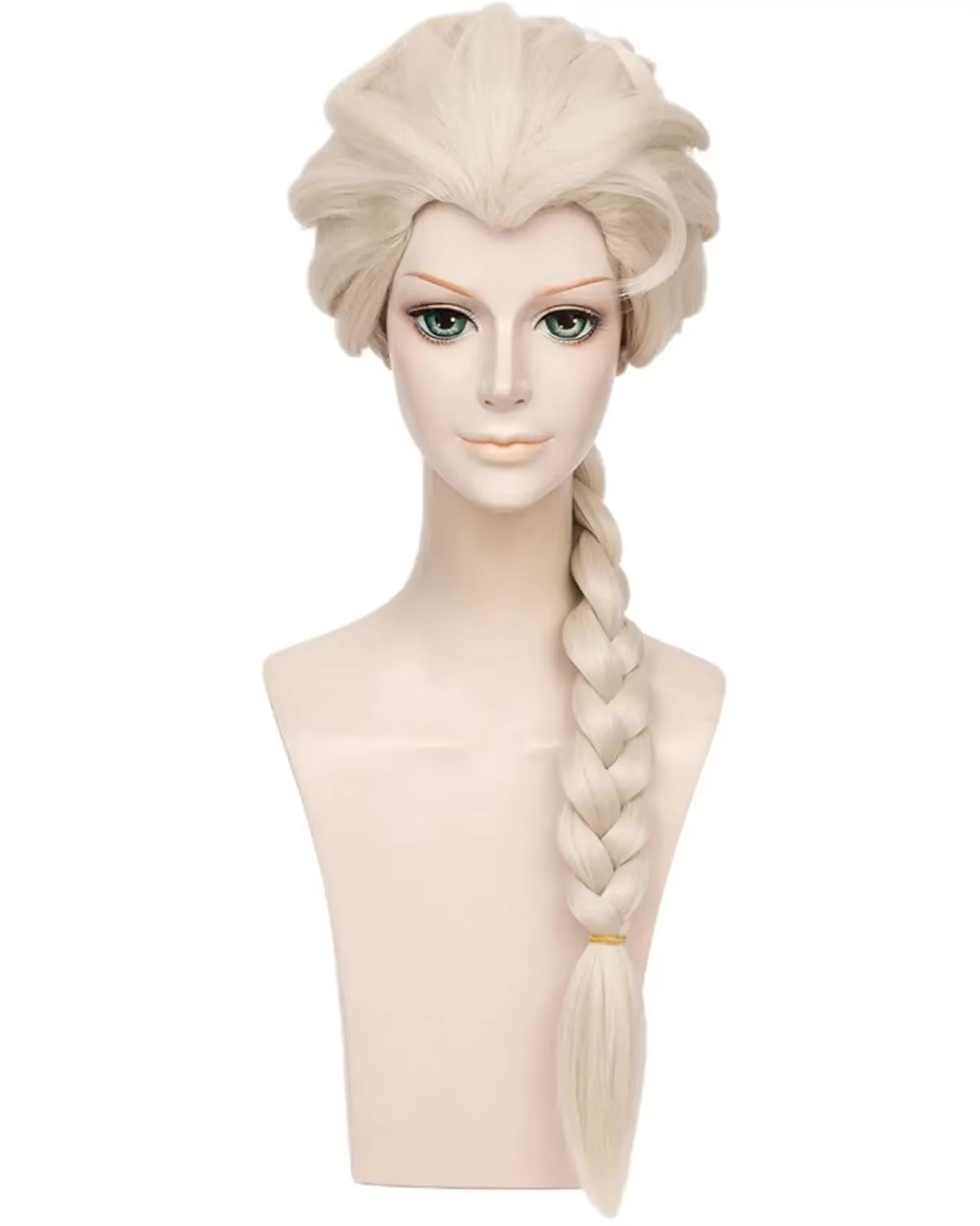 Perruque de princesse tressée Blonde longue