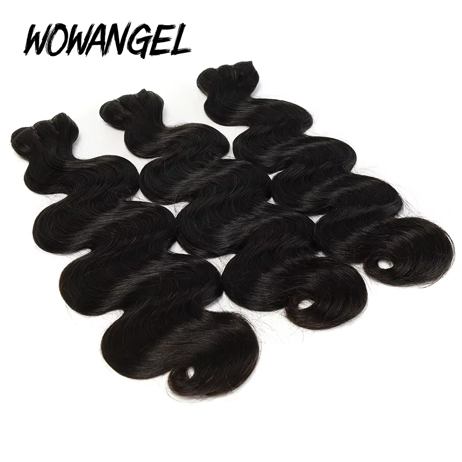 Wow Angel 28 30 pouces vague de corps paquets de cheveux humains 1/3/4 pièces 10A brésilien Remy Extensions