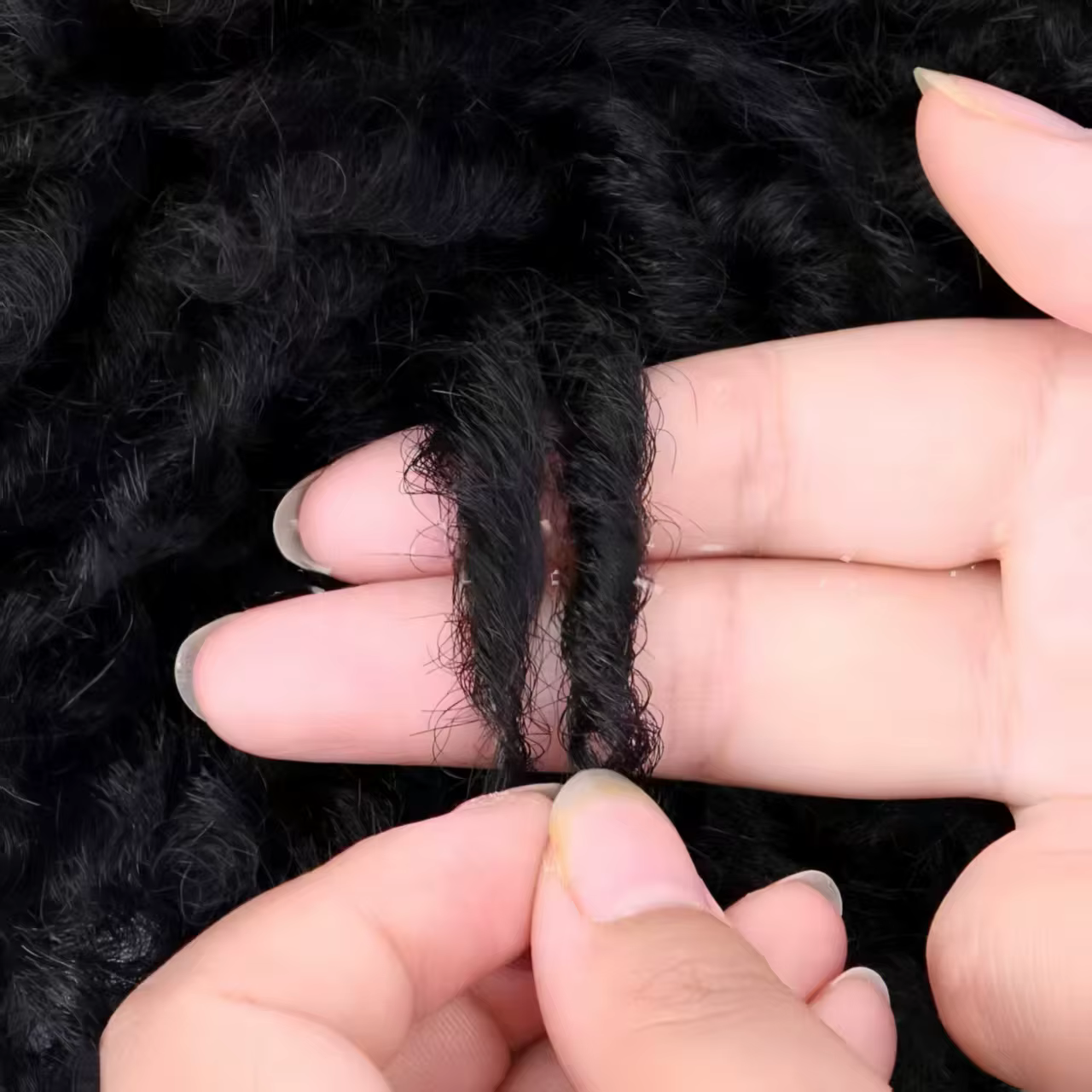 Perruque toupet courte Dreadlock avec Clips