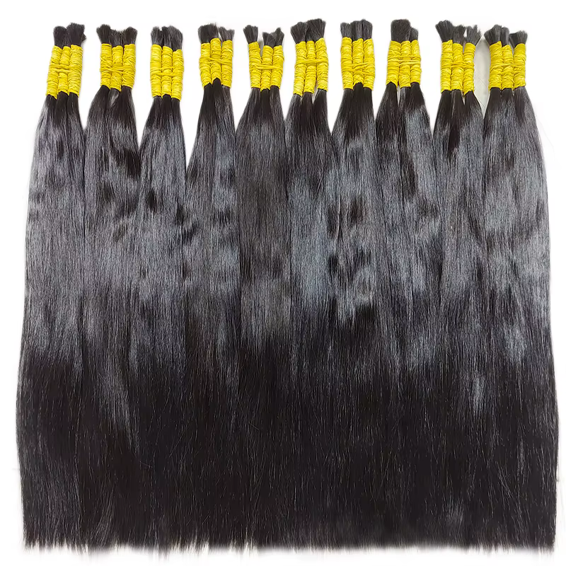 Gros cheveux humains pour tressage droit indien vendeur