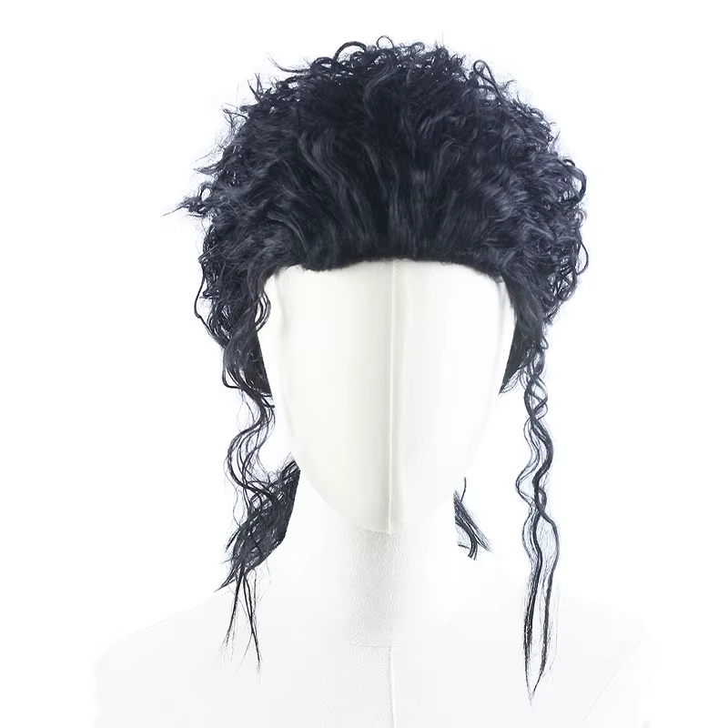 Perruque noire MJ Michael Cosplay