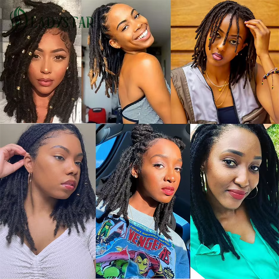 0.4 cm 0.6 cm 0.8 cm largeur Loc Extension cheveux humains 40 brins entièrement faits à la main 100% Extensions