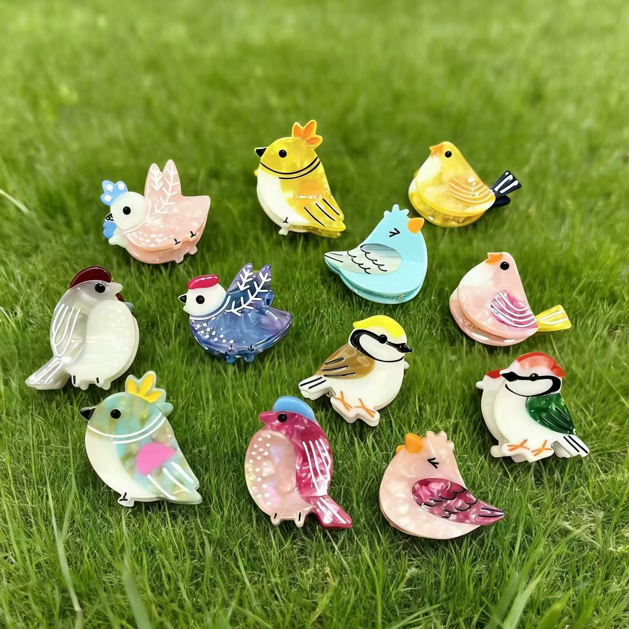 1Pc Mini Pinces à Cheveux en Forme d'Oiseau Mignonnes en Acétate