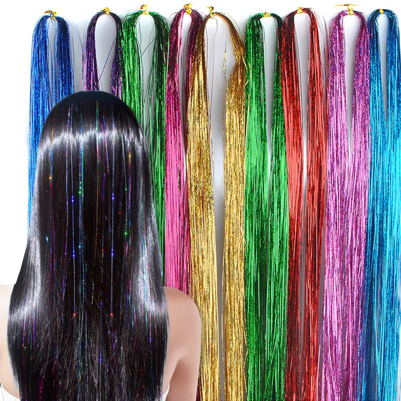 Extensions de cheveux holographiques laser