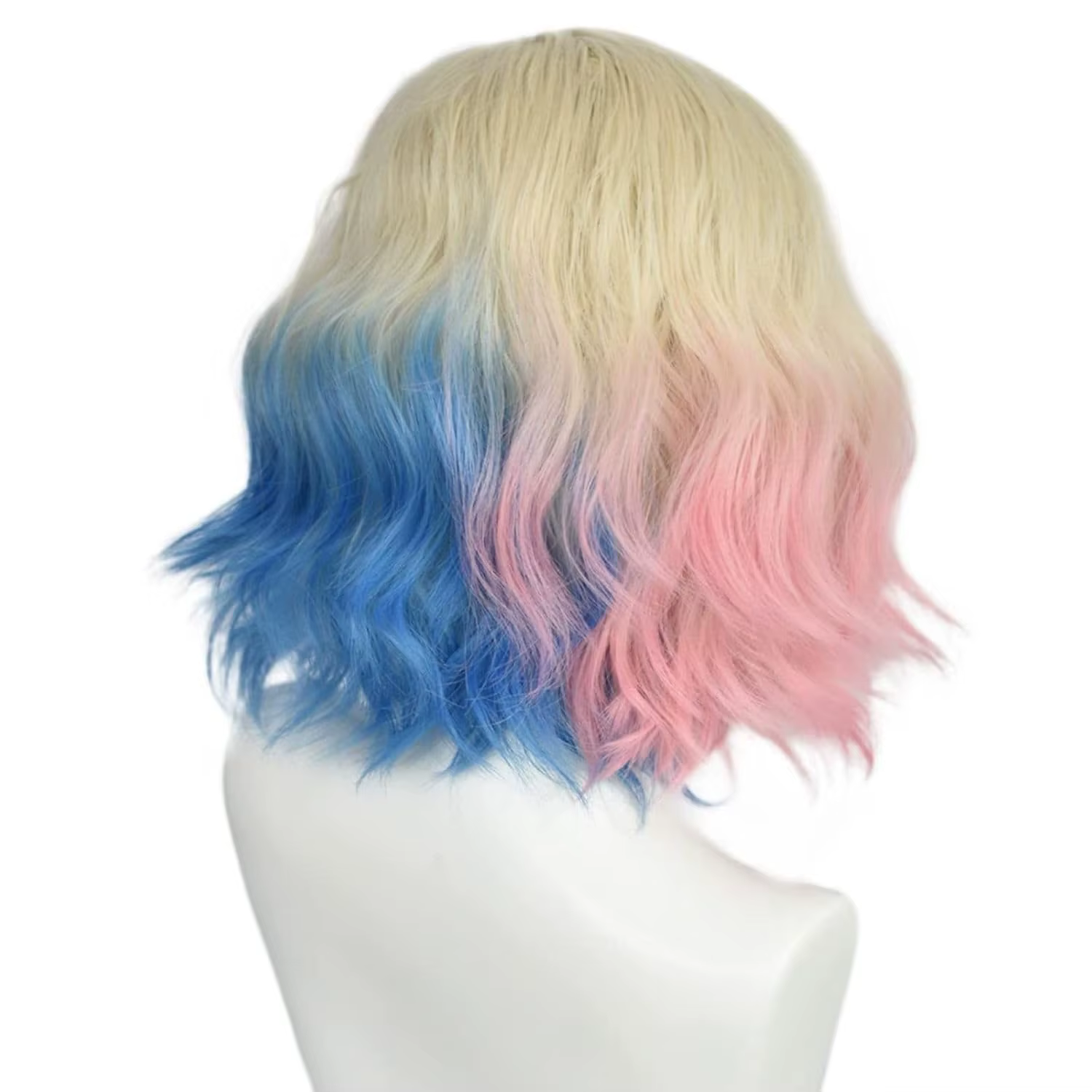 Perruque de Cosplay bleue et rose pour femmes