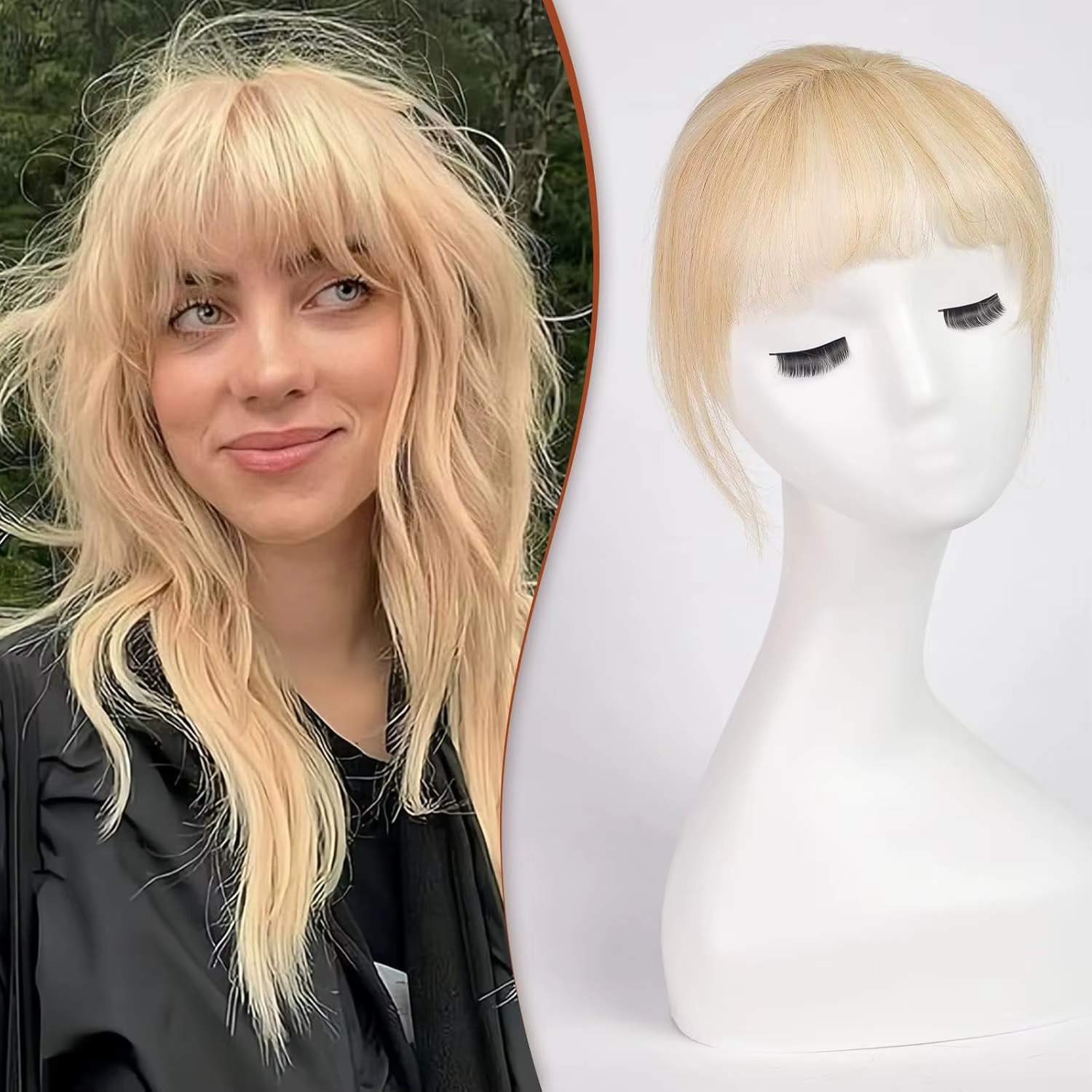 Clip in Bangs 613 Blond 100% cheveux humains