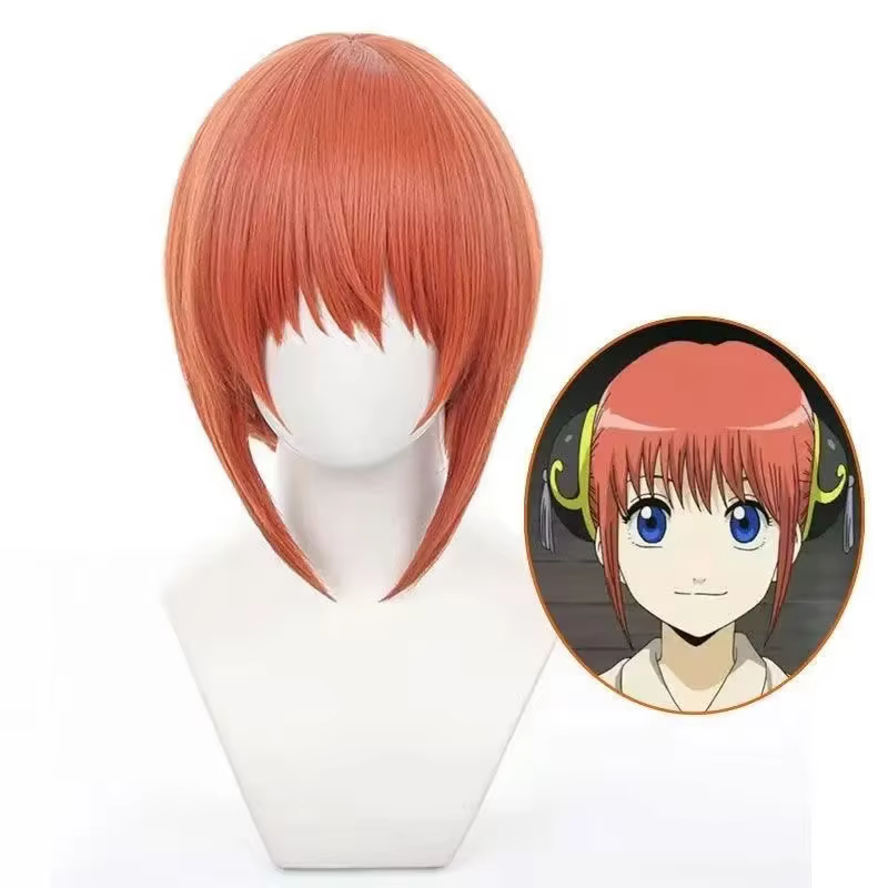 Perruque Cosplay Anime Gintama Kagura pour Bol