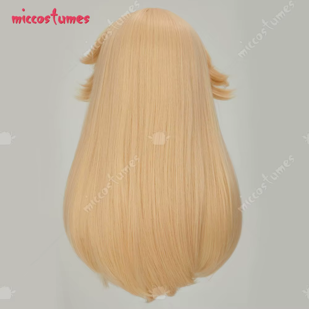Miccostumes Perruque de cosplay pour femme Perruque de princesse dorée