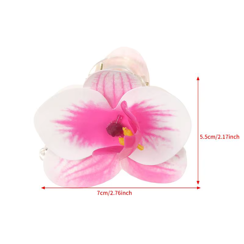 Pince à cheveux 7 cm avec fleurs artificielles
