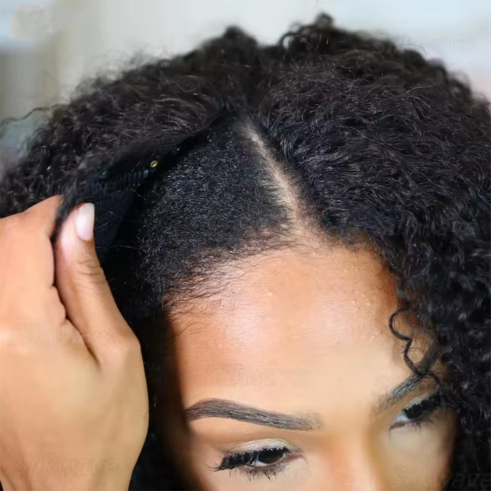 Perruque en U en cheveux humains