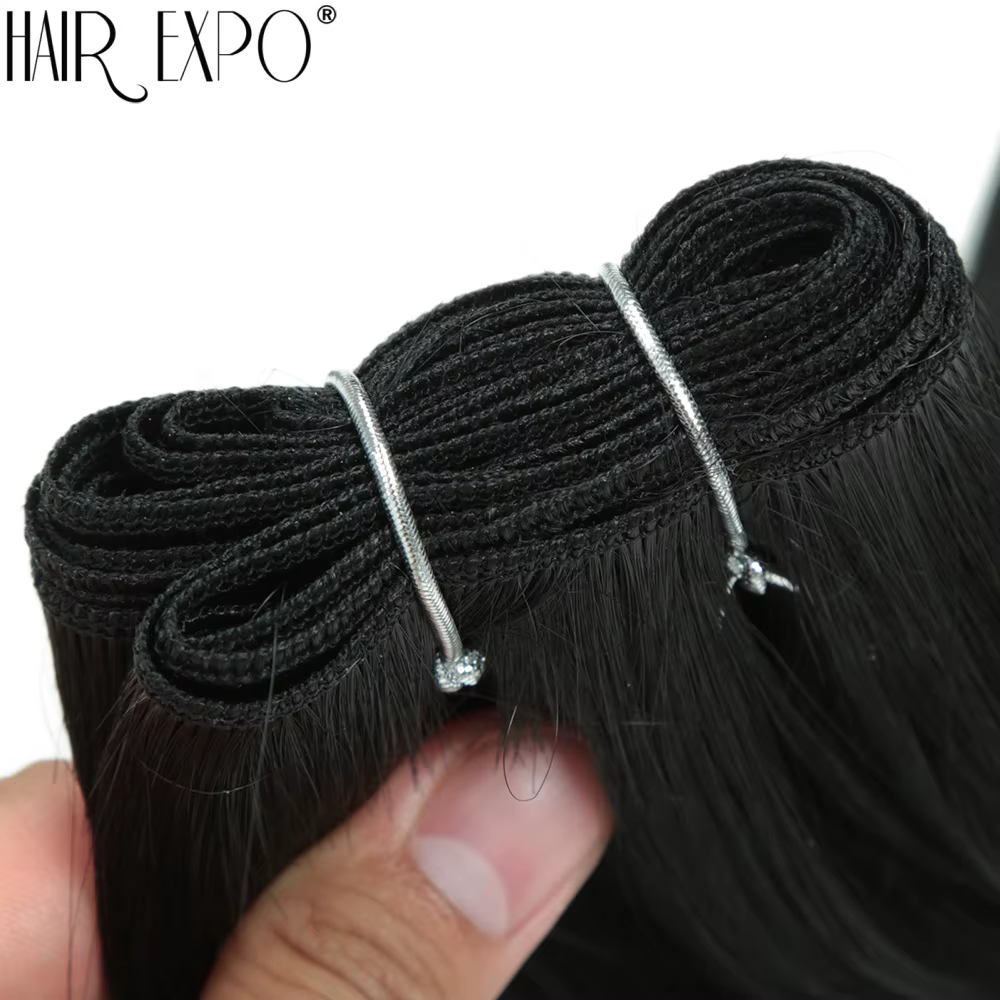 Extensions de cheveux synthétiques lisses de 18 pouces