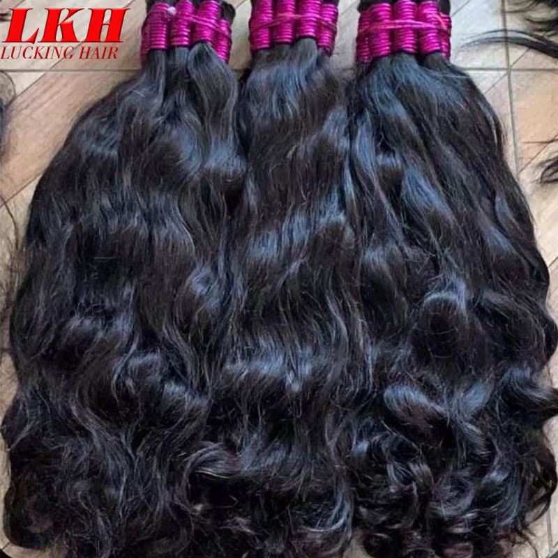 Mega Hair Cabelo Humano paquets de cheveux humains vietnamiens bruts pour tressage 100% non transformés sans trame
